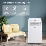 Portable Air Conditioner, 8000 BTU Compact AC Unit with Cooling, Dehumidifier, Fan
