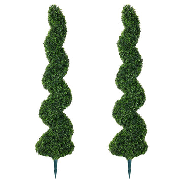 4FT Artificial Spiral Topiary Tree with Spike and UV Protection