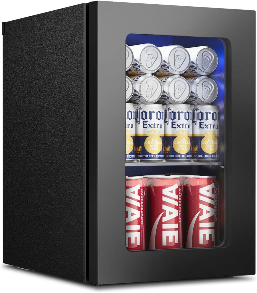 24 Cans Beverage Refrigerator Cooler - Mini Fridge with Digital Temperature Cont