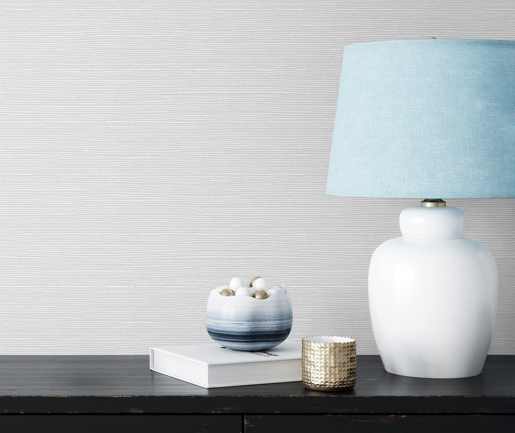 Faux Grasscloth Paintable Peel and Stick Wallpaper (Off-White)