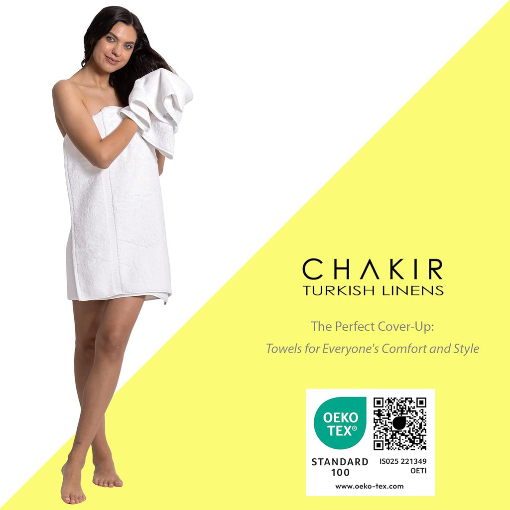 100% Cotton Premium Quality Turkish Bath Sheets (35''x70'' Large Bath Sheet Towels - White)