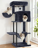 Cat Tree, Cat Tower for Indoor Cats, 43.3 inch Cat Tree Tower with Sturdy Steel Tube, Hammock