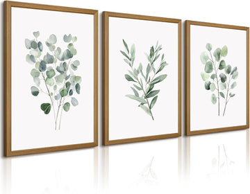 Botanical Wall Art Sage Green Canvas Wall Decor Eucalyptus Art Watercolor Plant Pictures Green Botanical Prints