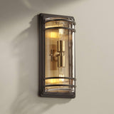 Modern Industrial Wall Light Sconce Bronze Brass Hardwired 7 1/2" 2-Light Fixture Clear Glass for Bedroom Bathroom Vanity Reading Living Room Hallway House Home DŽcor A123-B0B9GGHZPN