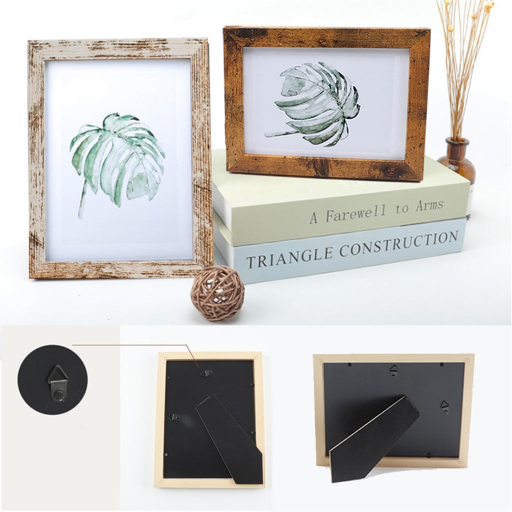 Picture Frame Set 10 pack, Farmhouse Photo Frames, Gallery Wall Frame Collage, 8x10 5x7 4x6 Frames in 3 Different - Set of 10