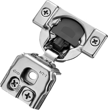 50 Pack 25 Pairs 1-1/4 inch Overlay Soft Close Hinges Hinges Satin Nickel Hidden Hinges Stainless Steel Concealed Hinge