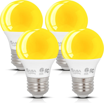 LED Bug Non-Attracting A15 Yellow Bulb ETL Listed 7W, 4 Pack