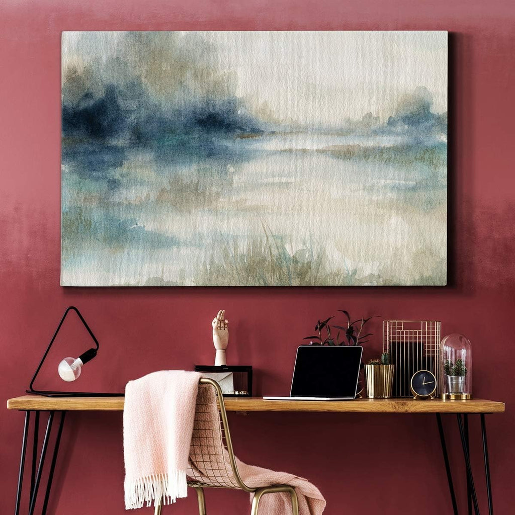 Landscape Wall Art Premium Gallery Wrapped Canvas Abstract Ocean Forest Modern Artwork Decoration Kitchen Bathroom