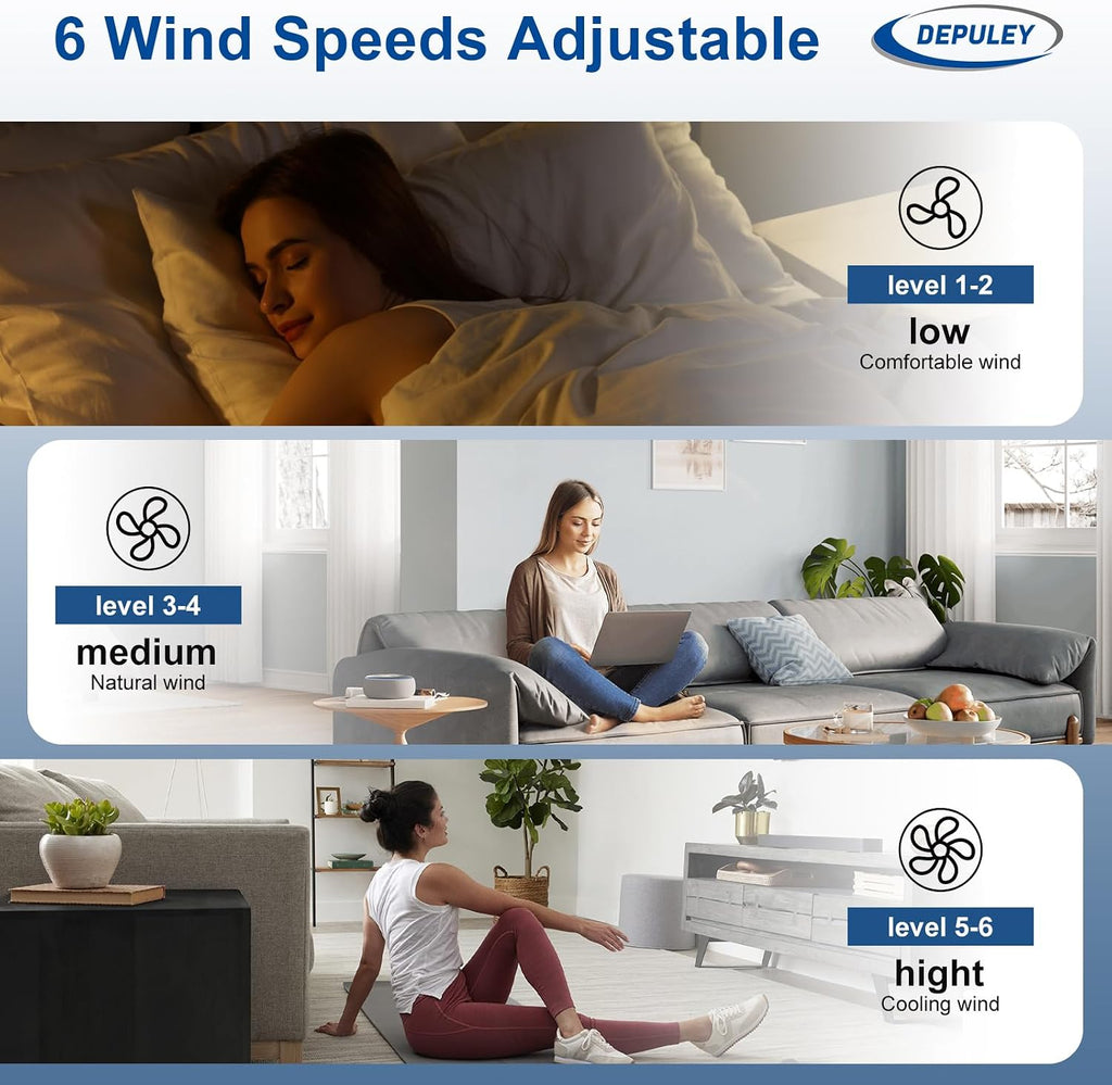 52-Inch Ceiling Fan with Light: Wood 3 Blade Outdoor Fans for Patios - Dimmable Indoor Fan with Remote APP Control Ultra Quiet DC Motor Reversible 6 Speed Timer
