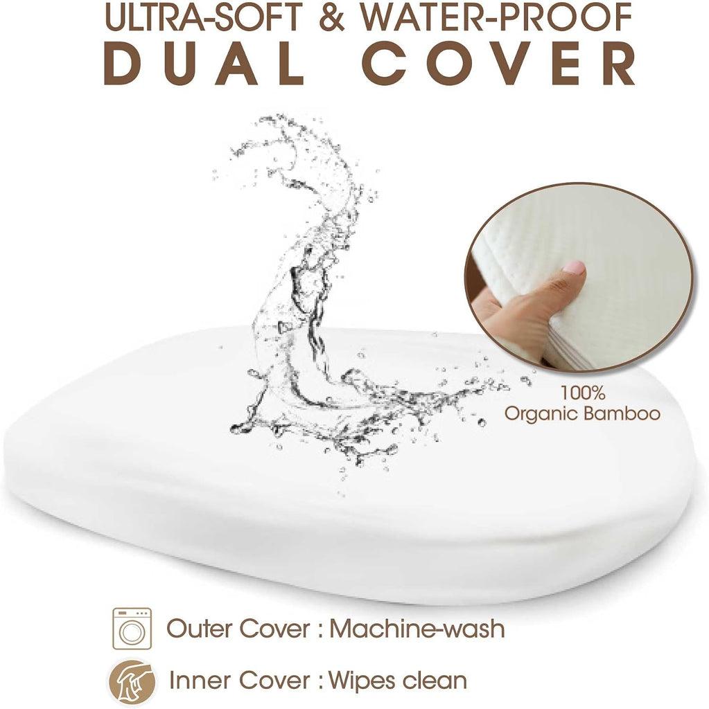 Baby Changing Basket - Soft & Waterproof Dual-Cover, Portable, Moses Basket, Changing Pad for Dresser & Changing