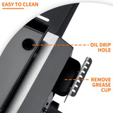 3-Burner Outdoor Propane Gas Griddle, 30,000 BTU Flat Top Grill with Side Shelves for Camping and BBQ