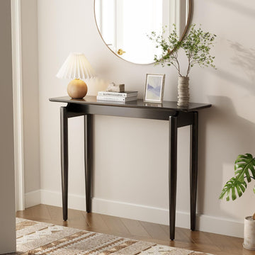 Wood Console Table Black Entryway Table, Thin Console Table, Sofa Tables (39.4'')