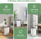 30 Pint Dehumidifiers for Home and Basements, with 3 Working Modes, Overflow Protection