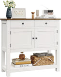 Farmhouse Console Table with 2-Door Cabinet & 2 Drawers, Coffee Bar, Entryway Table with Storage Shelf