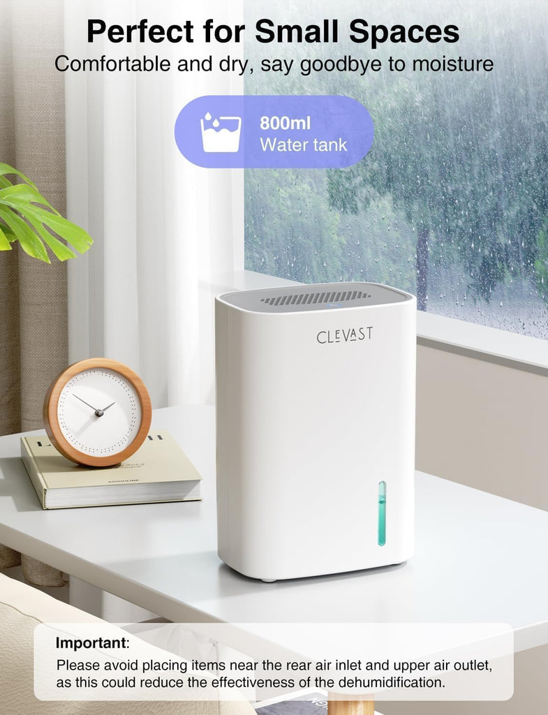 Small Dehumidifier for Home, 30 OZ Mini Quiet Dehumidifiers for Bedroom
