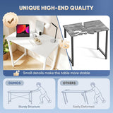32 Inch Office Small Computer Desk Modern Simple Style Writing Study Work Table Bedroom - Wood White