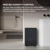 50-Pint Capacity Quiet, Energy Efficient Portable Smart Dehumidifier with Pump, Bucket or Continuous Drain