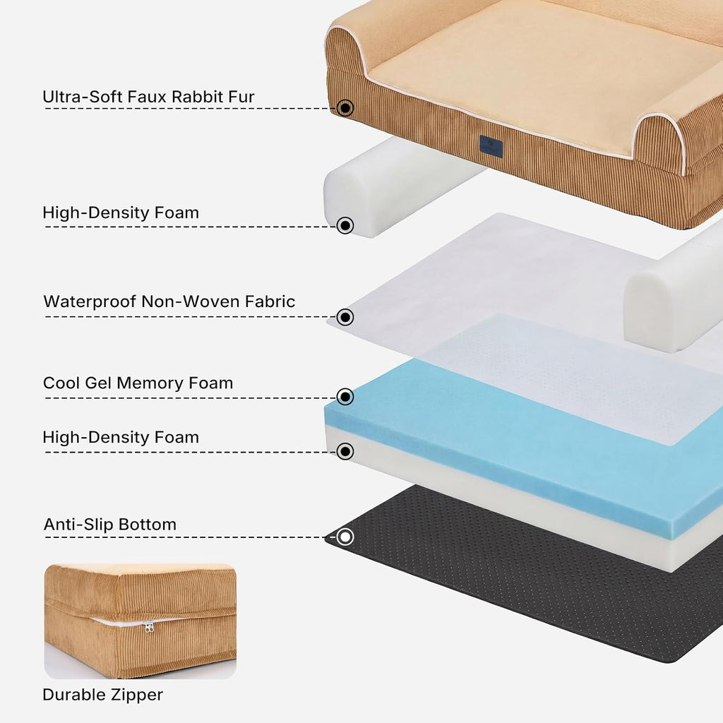 Orthopedic Dog Bed for Medium Size Dogs, 5" Extra Thick Memory Foam