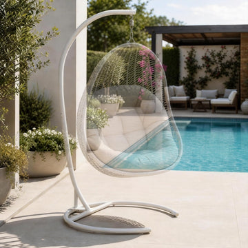 Stand Only, Heavy Duty Hammock Chair Stand 360° Swivel, Max 350 lbs, Hanging Chair Frame for Indoor Outdoor Porch