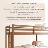 Bear Twin Over Twin Bunk Bed, Sturdy Bunk Bed Frame for Kids, Plywood Bunk with Ladder, Guardrail, and Slats