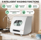 Portable Countertop Dishwasher, Mini Dishwasher Table Top Dishwasher w/5L Built-in Water Tank, 5 Washing Programs