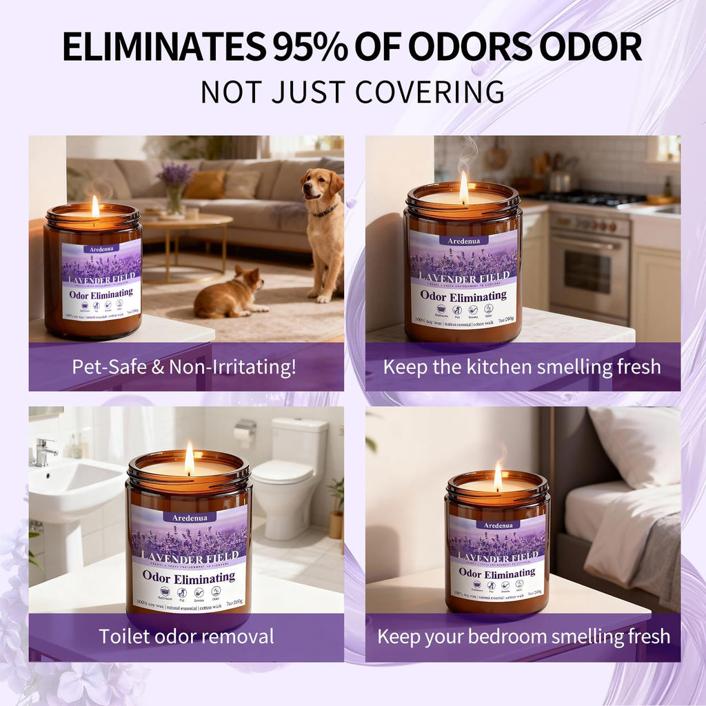 Odor Eliminating Candles, 7 oz Soy Scented Candle