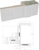 Quadro 4117 | Double Swing Interior French Doors with Glass with Frosted Glass, MDF, Hardware Includ