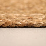 Handwoven 6FT Round Natural Jute Area Rug Rustic Reversible Solid Farmhouse Rug for Bedroom Living R