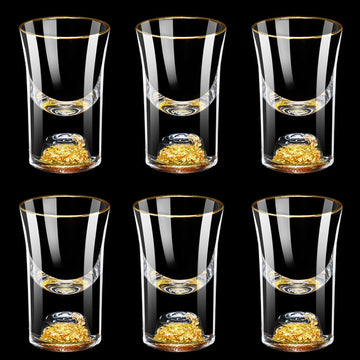 20ml (0.67 oz) Shot Glasses Set of 6, Crystal 20ml Glass Set for Vodka