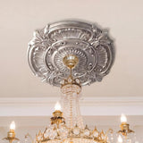 26" OD x 2"ID Lighting Ceiling Medallion PU Decorative Ceiling Fan Chandelier Medallion Round Large 
