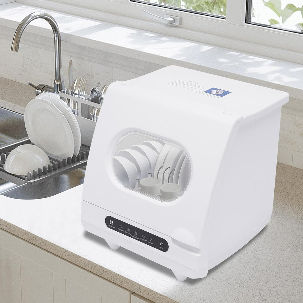 Portable Countertop Dishwasher with Inlet and Drainage Pipe