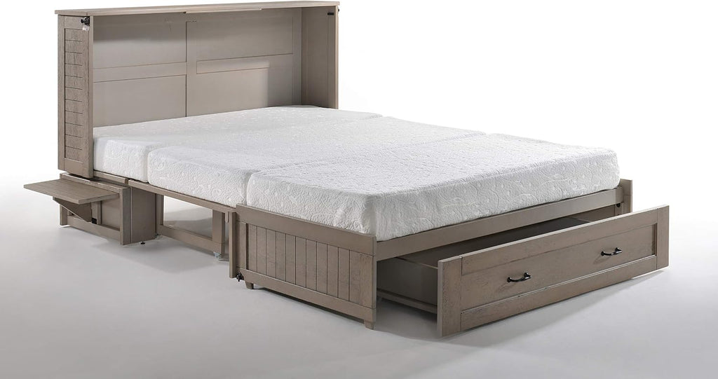 Driftwood with Mattress Murphy Cabinet Bed, Queen