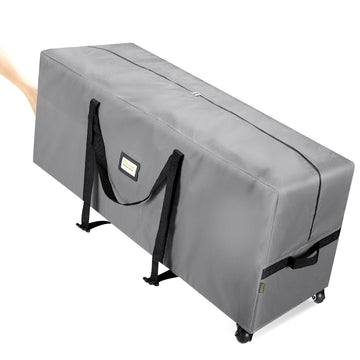 7.5 ft Rolling Christmas Tree Storage Bag, 2 Swivel Wheels for Easy Moving, Heavy Duty 600D Oxford Fabric Extra Large