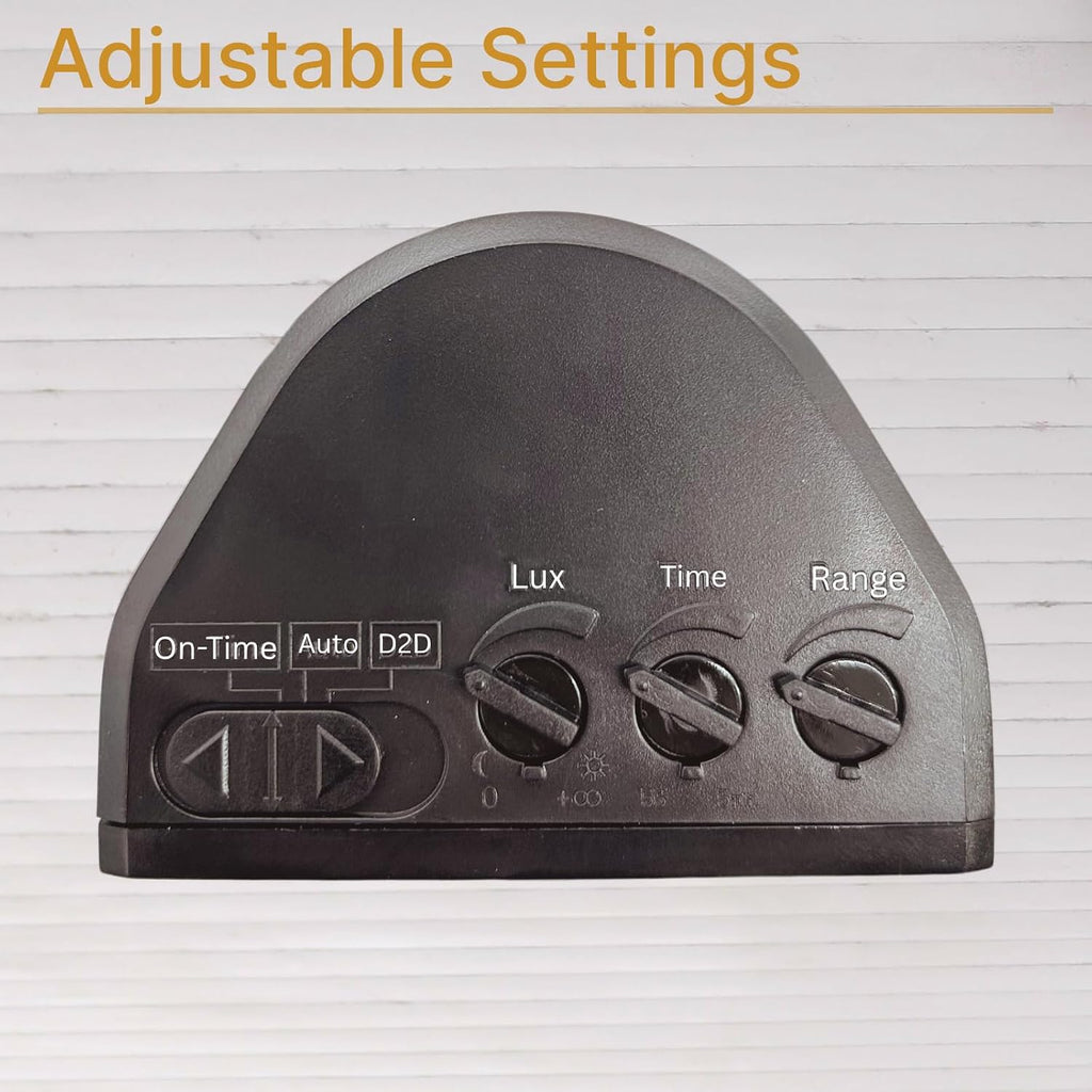 LED Black Motion Sensor 2-Light Bullet Flood Light- 3000K Adjustable Dual Head Outdoor Security Light, Dusk to Dawn