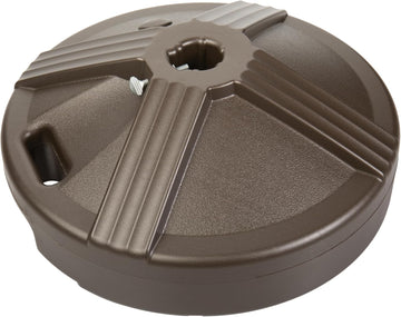 Durable 50 Pound Fillable Umbrella Base Designed to be Used with a Patio Table - Bronze