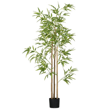6FT Artificial Bamboo Tree, Faux Decorative Plant Pot