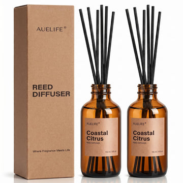 Reed Diffuser, Coastal Citrus Scent Diffuser 2 Pack 8Fl Oz