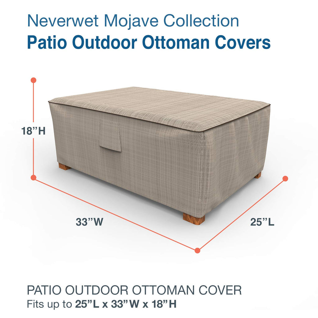 StormBlock Mojave Waterproof Patio Ottoman Cover