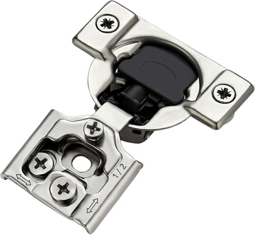 10 Pack 5 Pairs 1/2 inch Overlay Soft Close Hinges Hinges Satin Nickel Hidden Hinges Stainless Steel Concealed Hinge