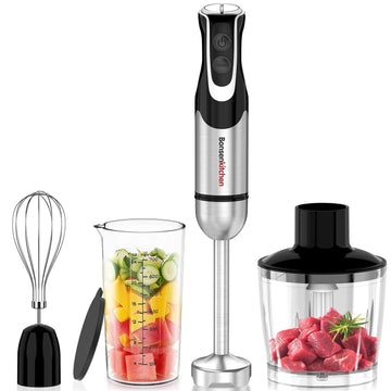 Immersion Blender with Food Processor, 12 Speeds & Turbo Mode