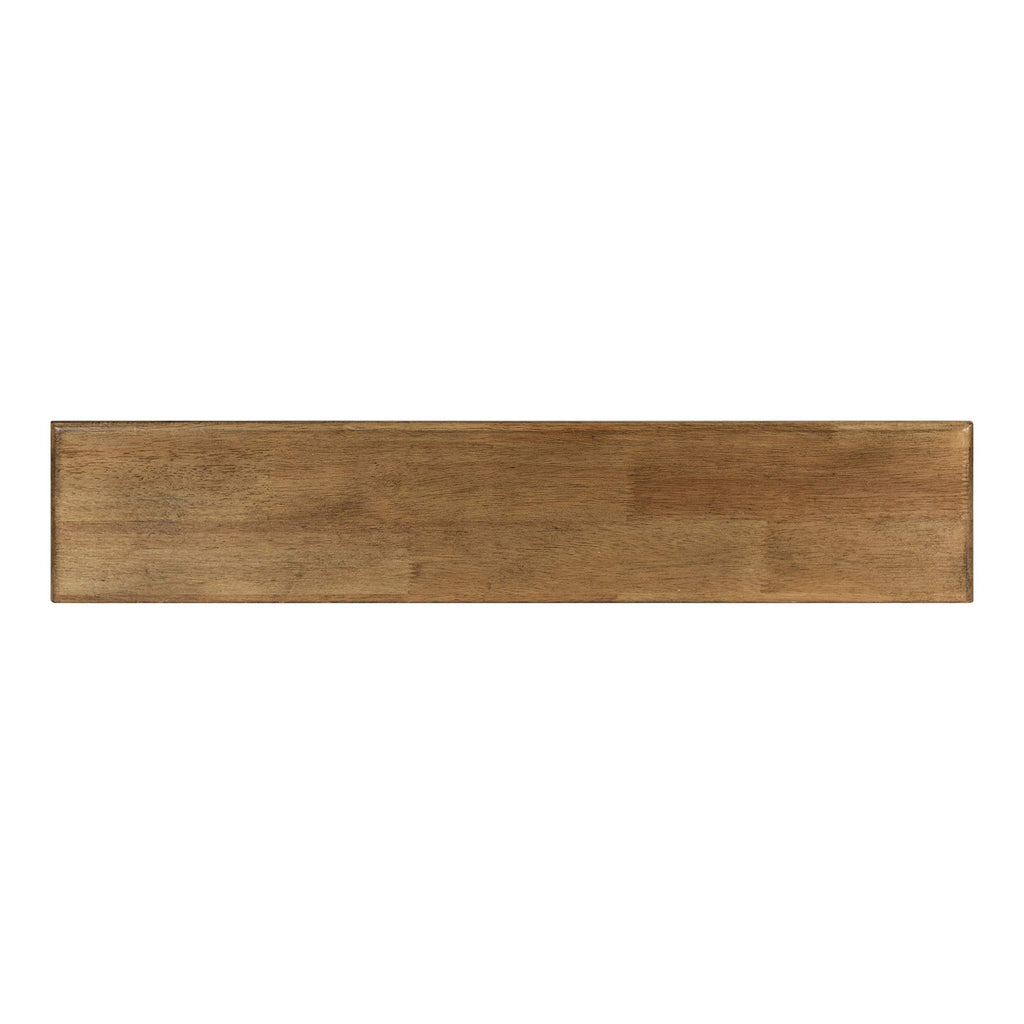Abberly Farmhouse Wall Shelf, 28 x 5 x 6.5, Rustic Brown and White, Rustic Floating Shelf for Wall