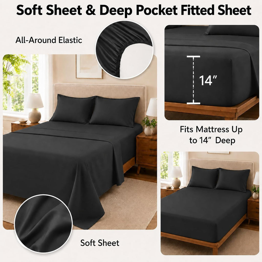 Twin XL Comforter Set, Ultra-Soft Bed in a Bag Twin XL Size 5 Pieces, Dorm Room Essentials for Boys, Bedding Set with - Set of 5