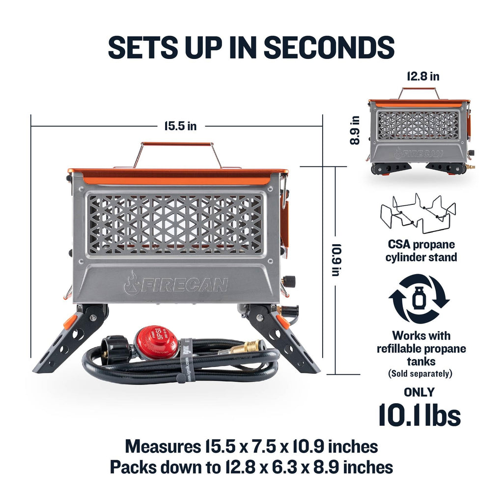 FireCan Elite High-Powered Portable Propane Fire Pit