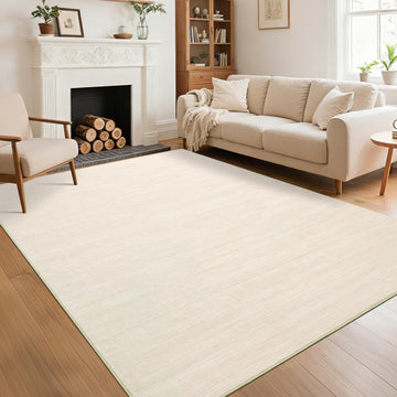 Washable Rugs Non Slip Minimalist Area Rug Soft Low Pile Solid Color Large Bedroom Throw Carpet Stain Resistant