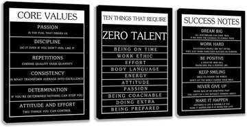 Large Canvas Quotes Wall Art Ability Motivational Attitude Inspirational Bedroom Posters Prints 3 Piece Home Decor - Set of 3