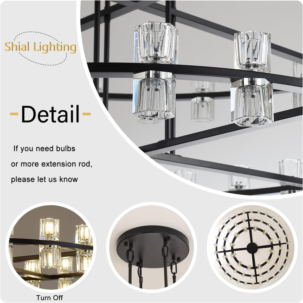 Inspired Arcachon Style 3-Tier Round Wagon Wheel Chandelier, 24" + 40" + 59" 124-Light Black — Grand Foyer & High Ceilings