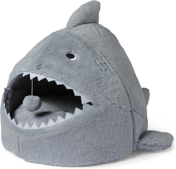Shark Shape Cat House for Indoor Cats, Enclosed Design Helps Reduce Anxiety in Nervous Pets