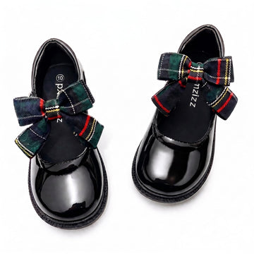 Girls Mary Jane Shoes, Black Dress Flats School Shoes, Black, 9