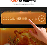 24L Steam and Air Fryer Combo Countertop Oven,11-in-1 Convection Baking and Steam,Bake,Broil,Dehydrate,304 Stainless