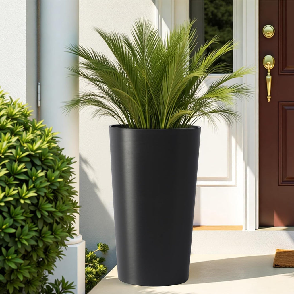 Planters for Outdoor Plants, Flower Plant Pots, Garden Bed, Herb Planter - Modern Tall Square Planter Box for Indoor